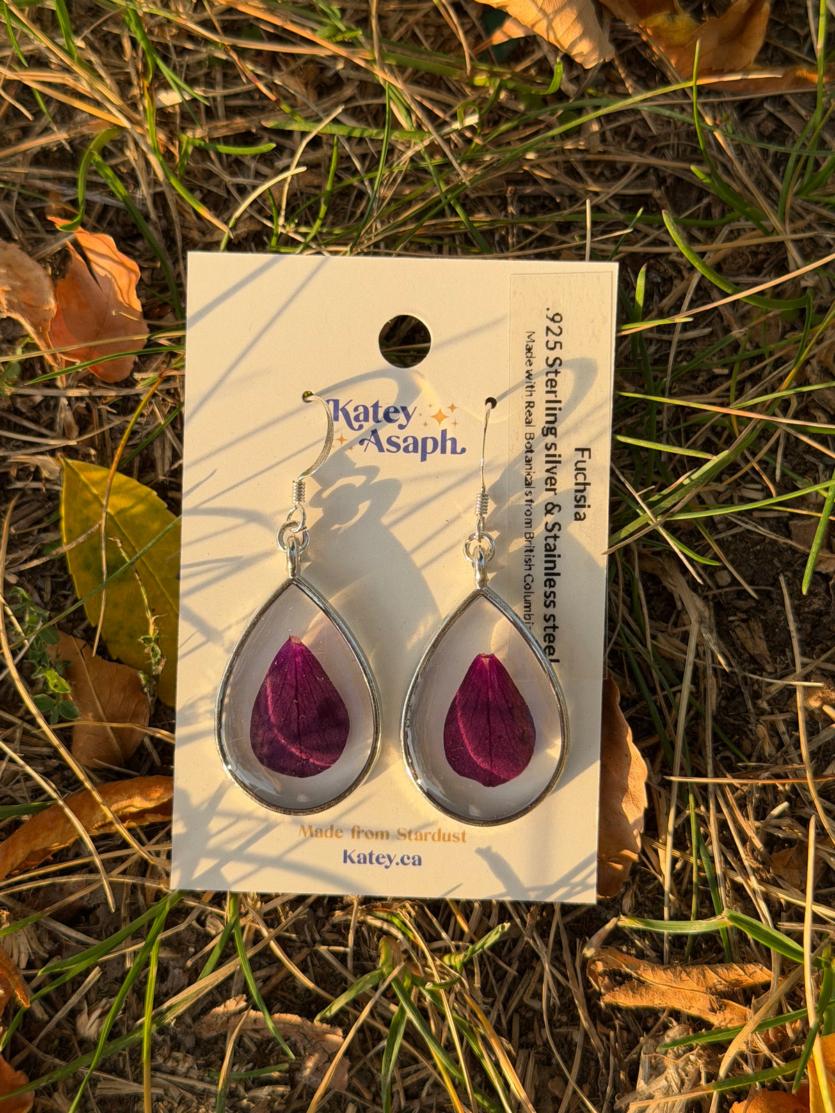 Fuchsia Petal Earrings