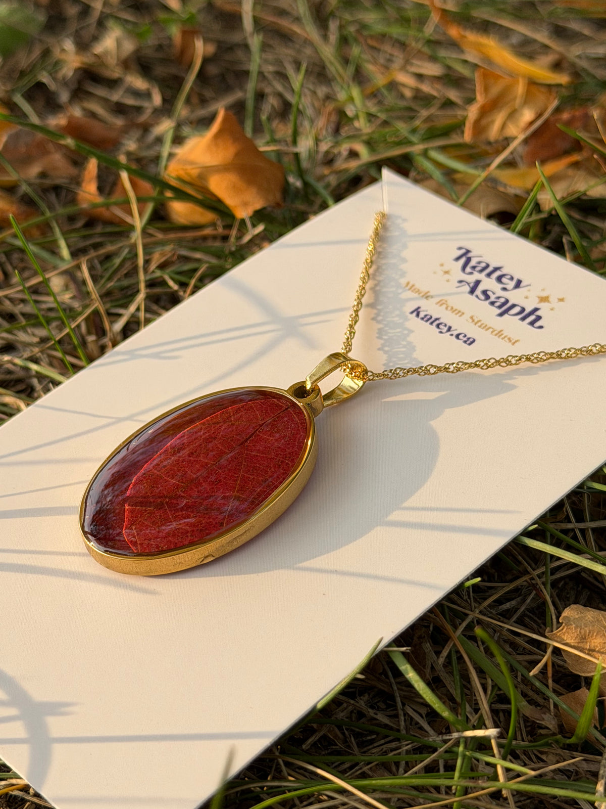 Red Maple Leaf Necklace