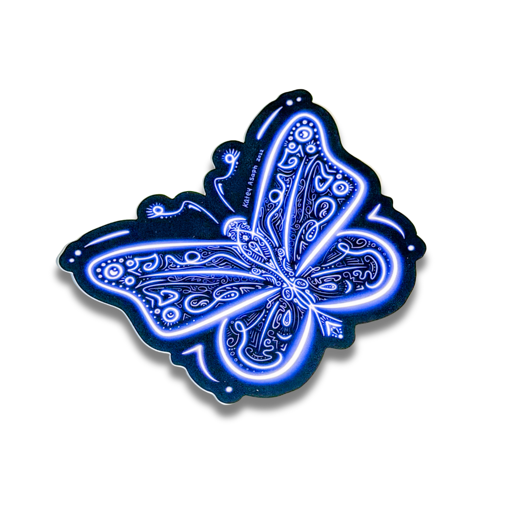 Purple Butterfly Sticker