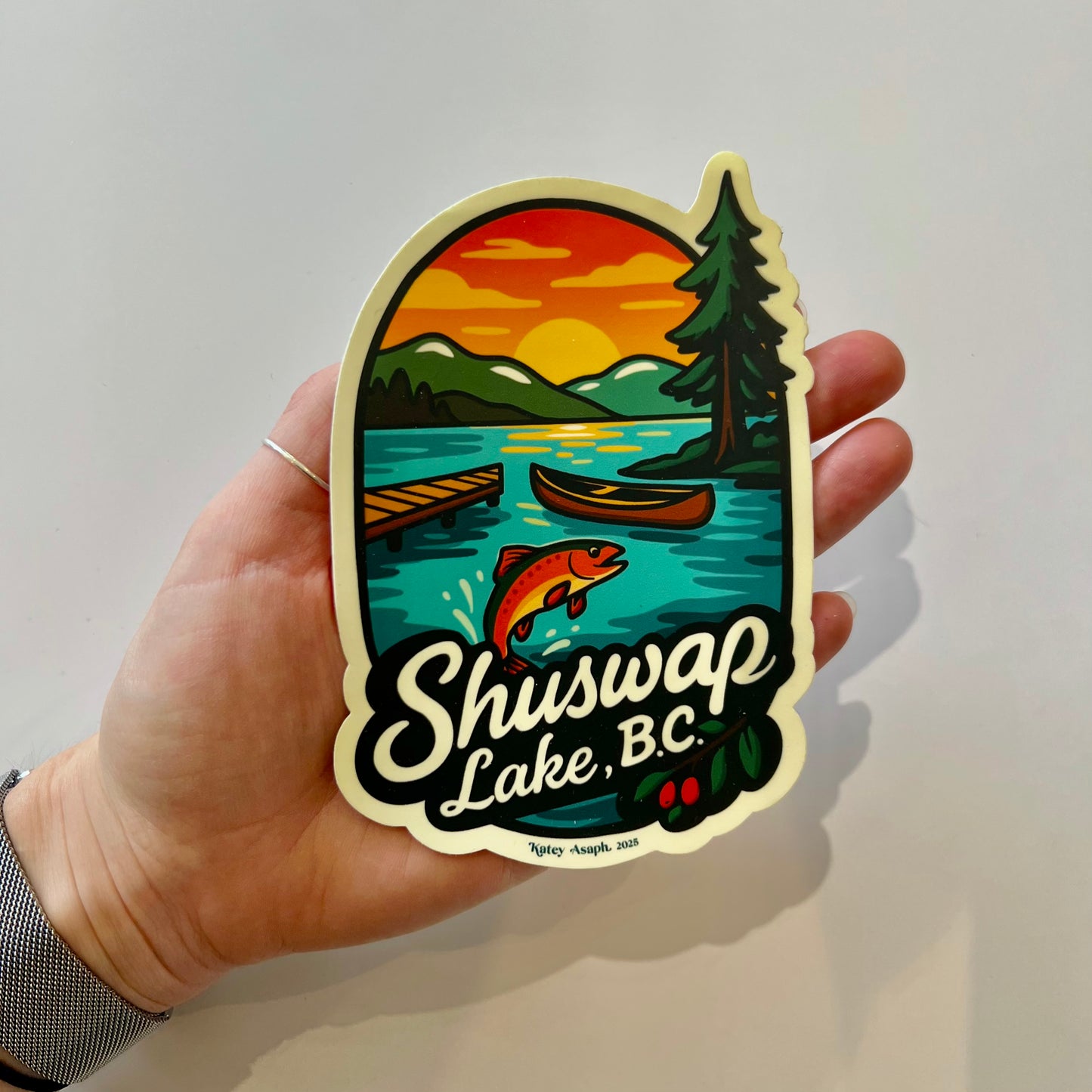 Shuswap Lake Daytime Sticker Large
