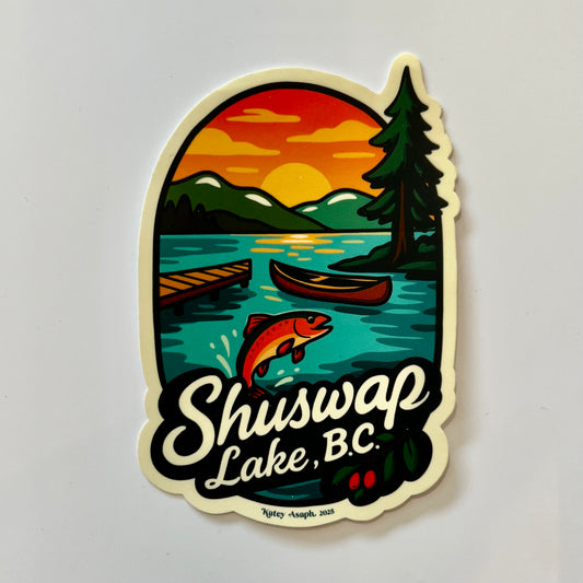 Shuswap Lake Daytime Sticker Large