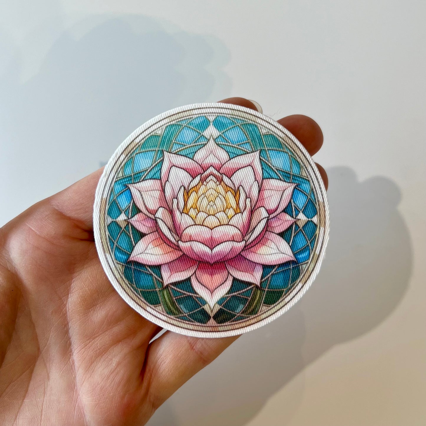 Pink Lotus Fabric Sticker