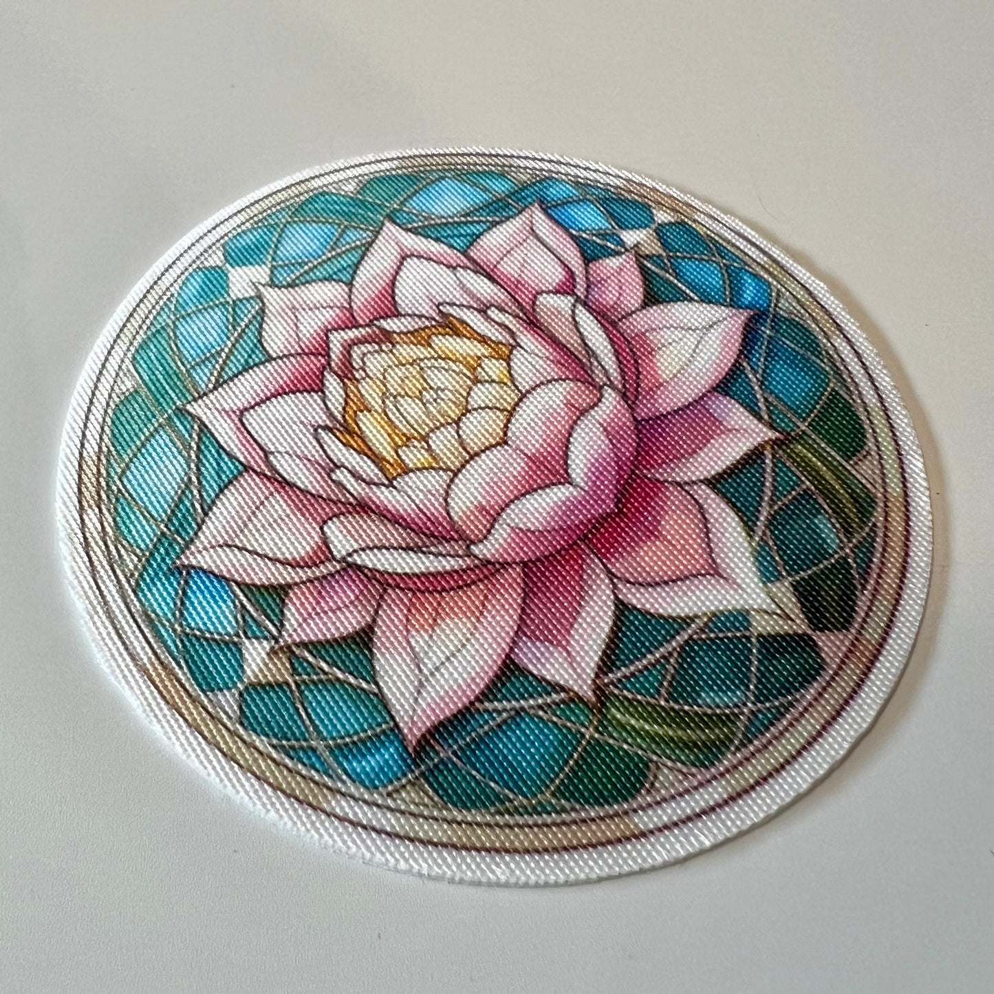 Pink Lotus Fabric Sticker
