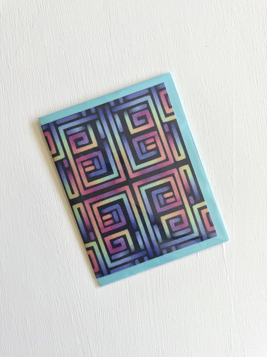 Rainbow Weave Card
