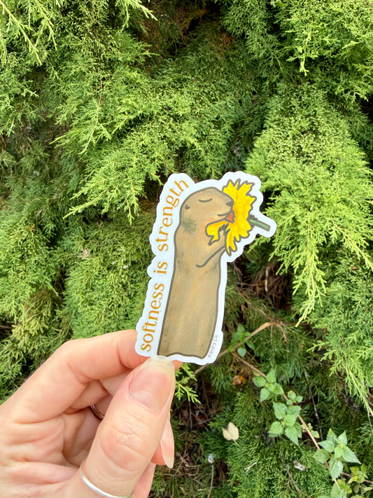 Softness is Strength Sticker