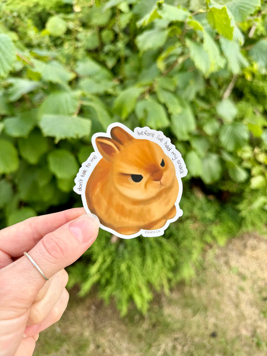 Grumpy Bunny Sticker