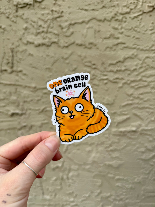 One Orange Braincell Sticker