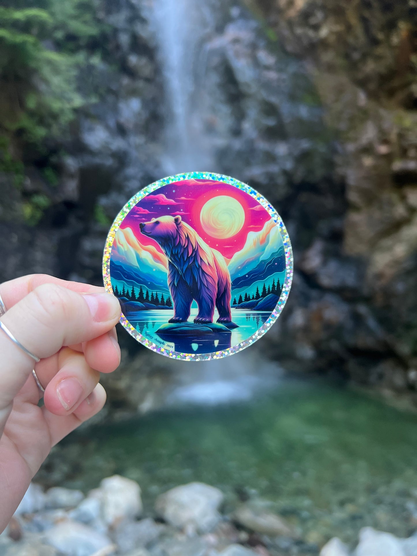Bear Glitter Sticker