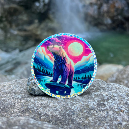 Bear Glitter Sticker