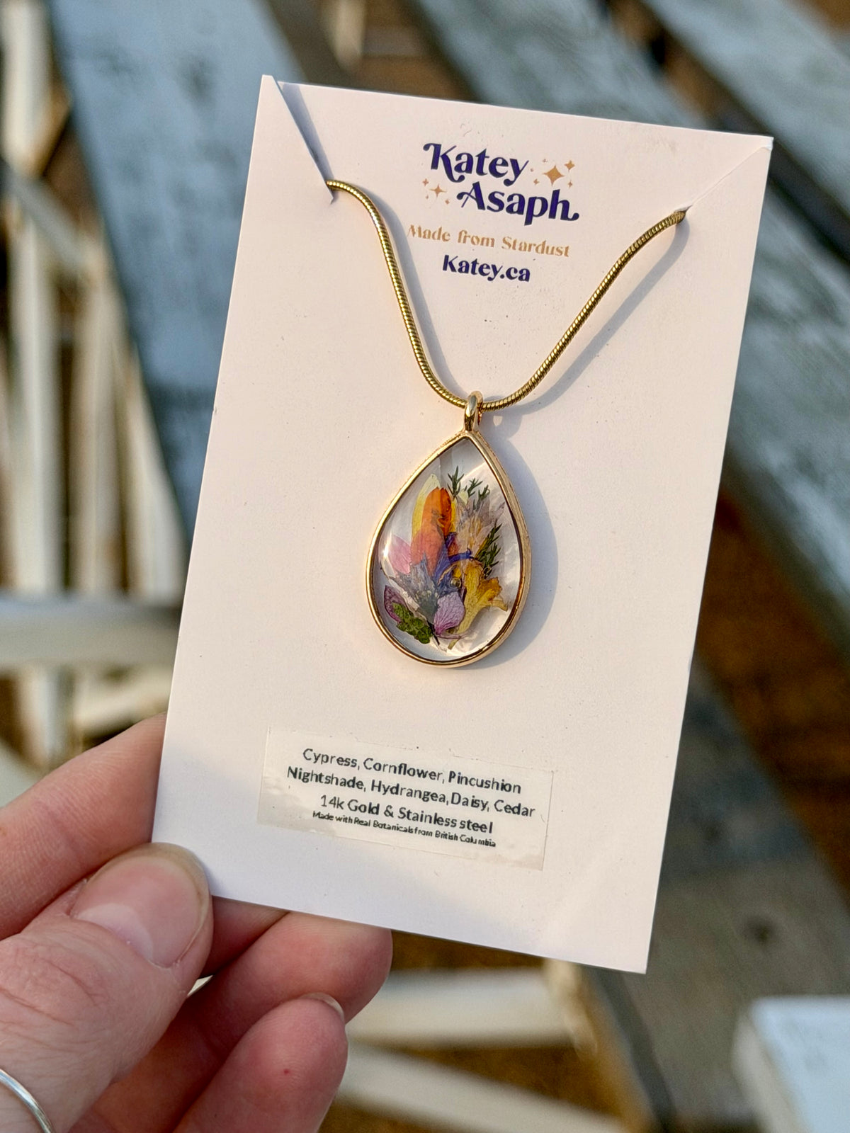 Bouquet Gold Drop Necklace