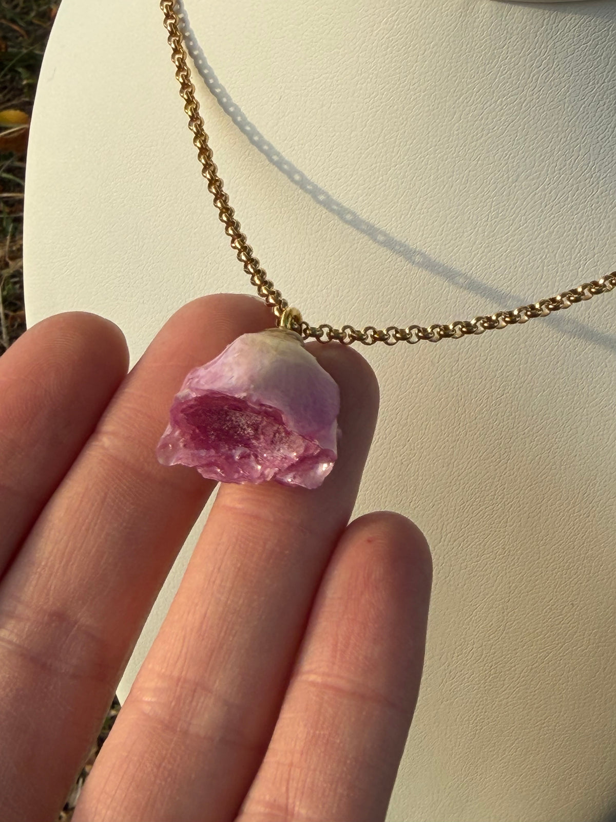 Pink Rose Mini Statement Necklace