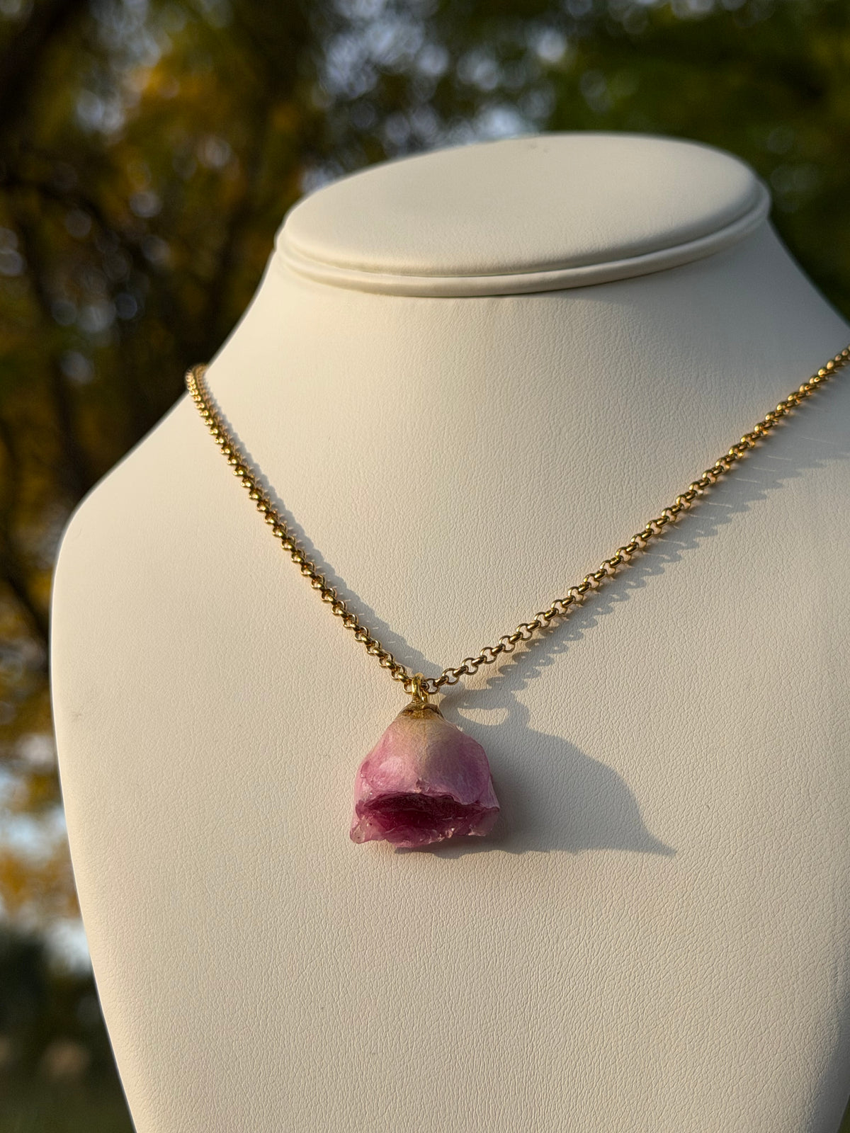 Pink Rose Mini Statement Necklace
