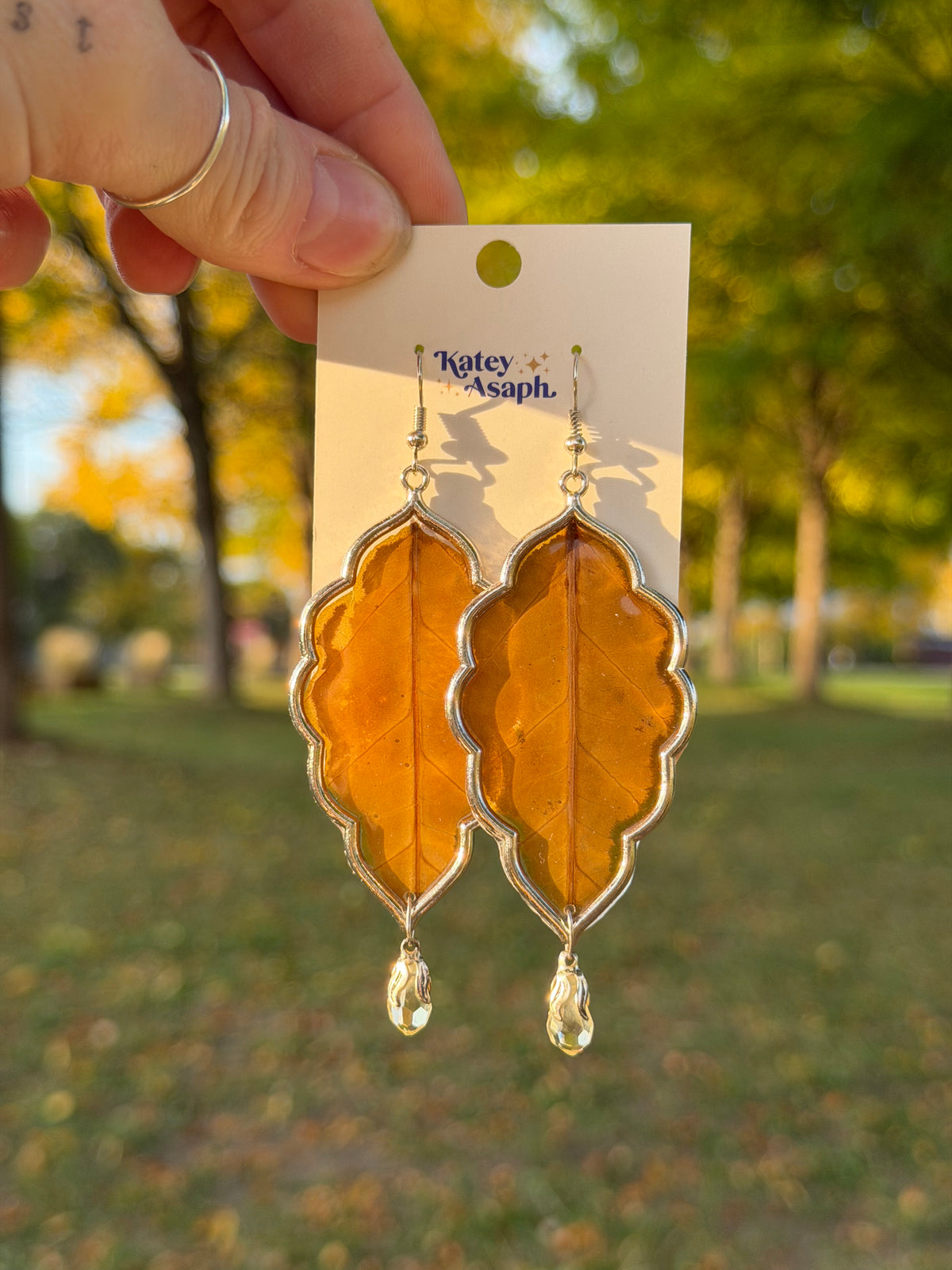 Oak Leaf Statement Earrings