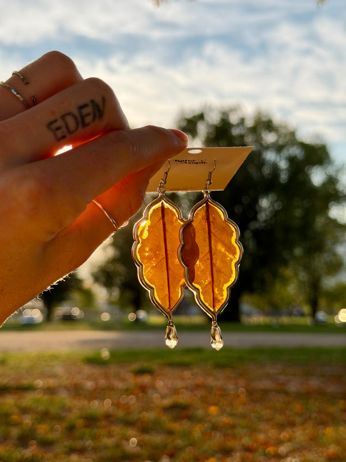 Oak Leaf Statement Earrings