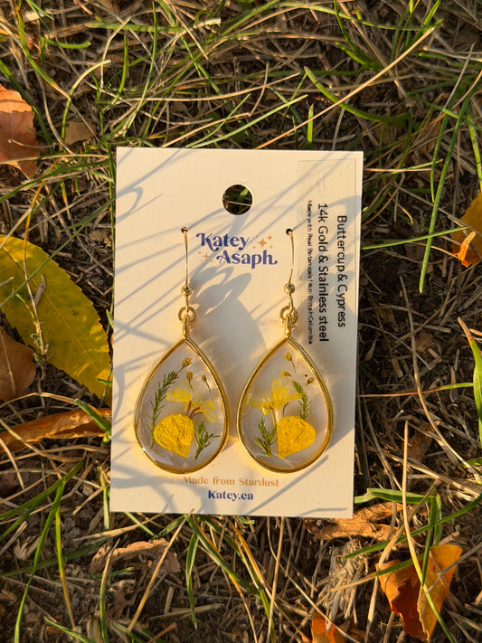 Buttercup & Cypress Earrings
