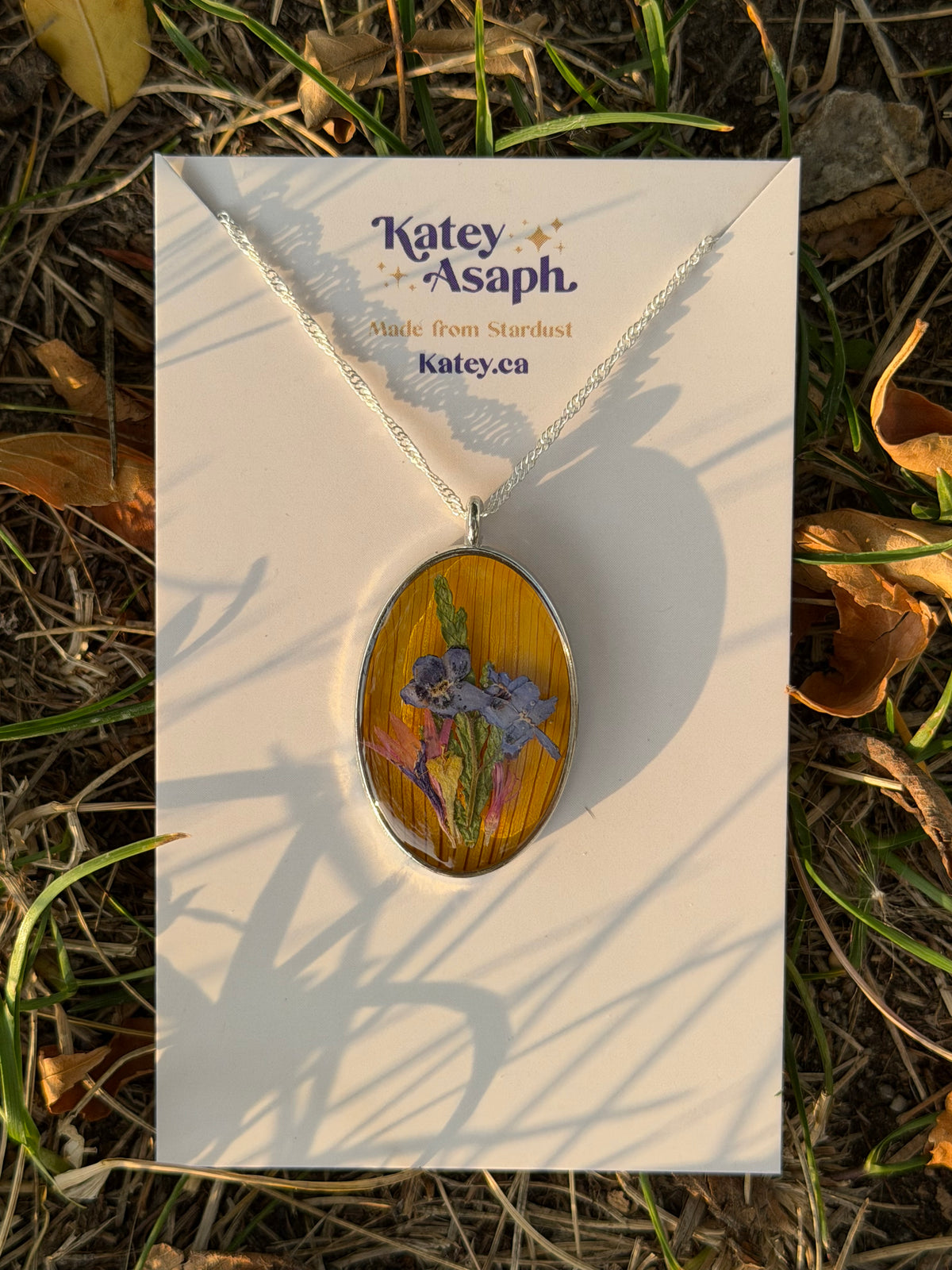 Sunflower Mini Bouquet Necklace
