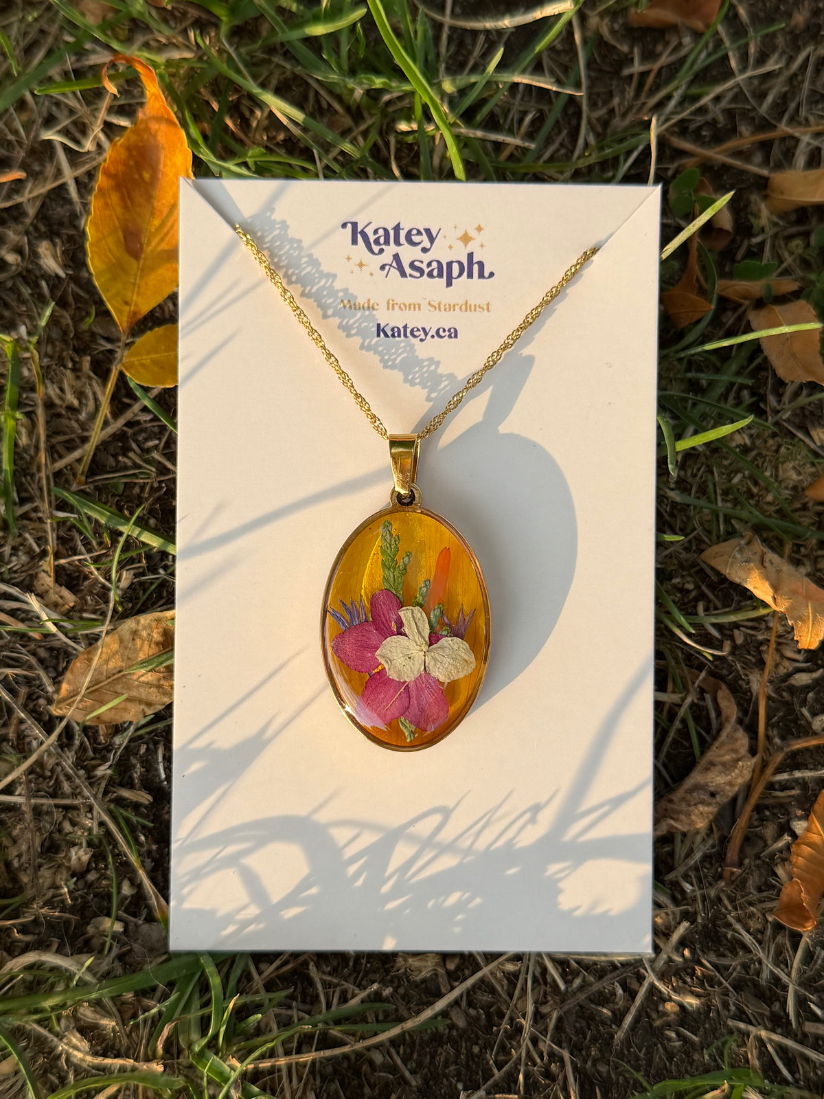 Sunflower Mini Bouquet Necklace