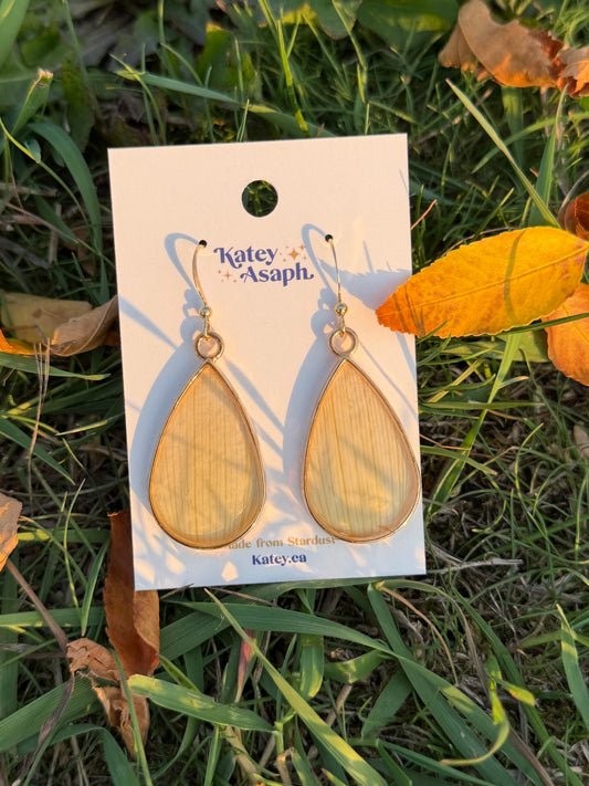 White Sunflower Earrings