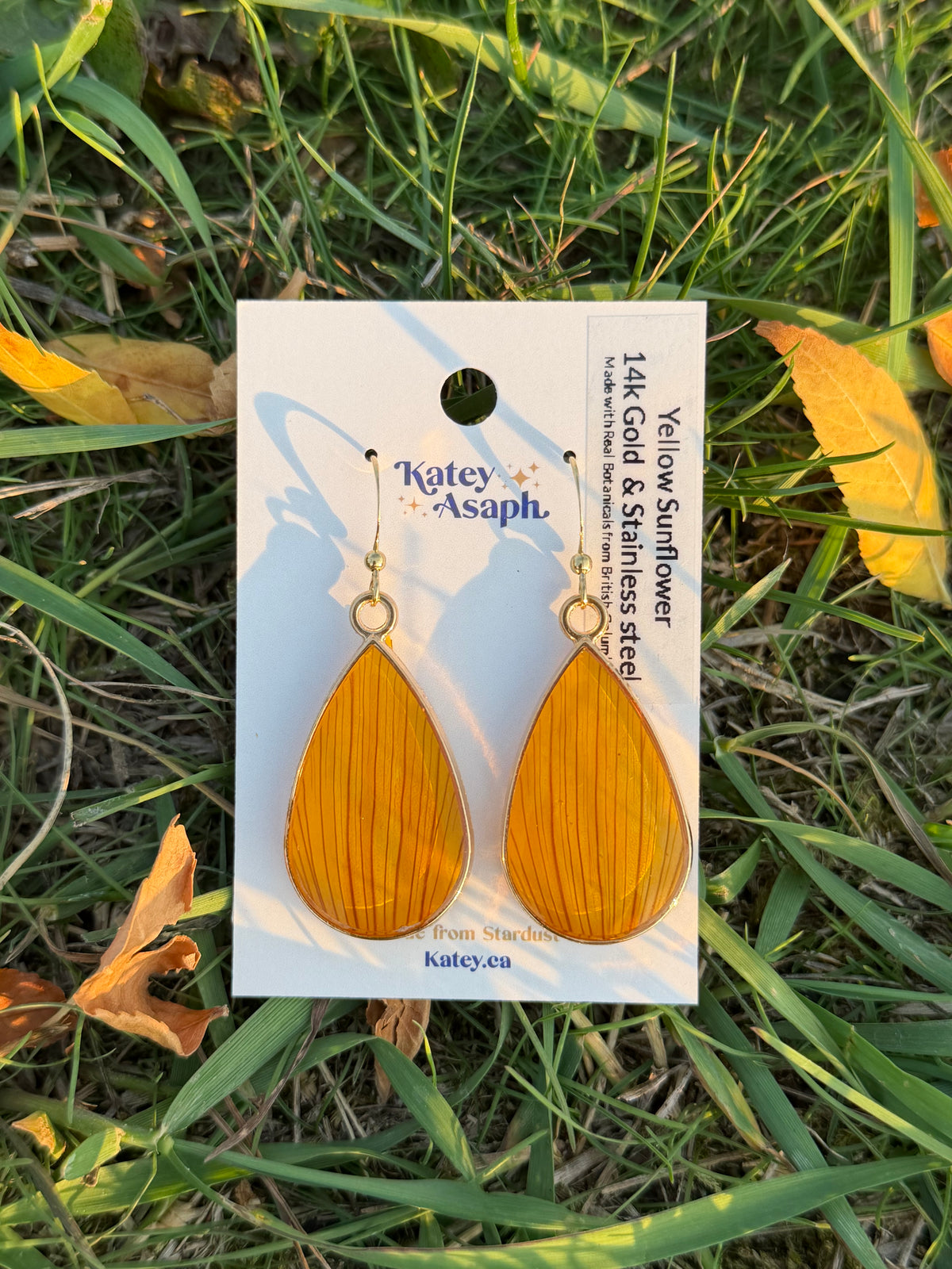 Yellow Sunflower Earrings
