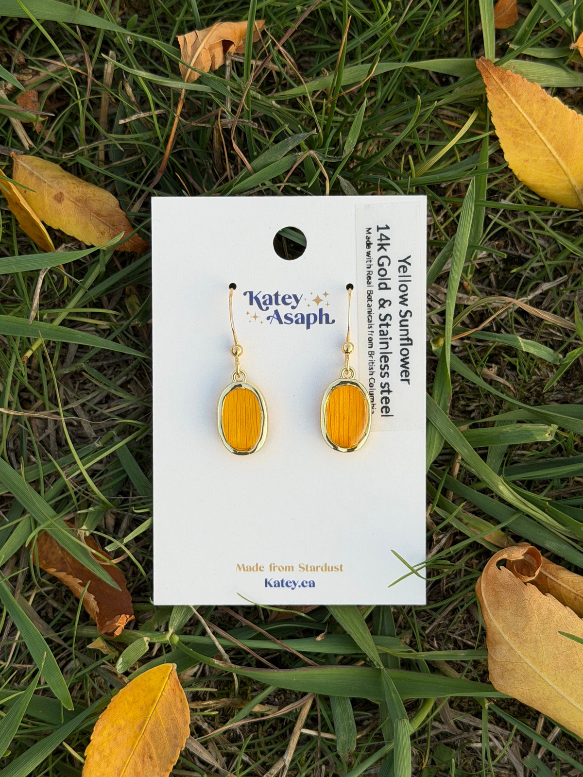Mini Yellow Sunflower Earrings