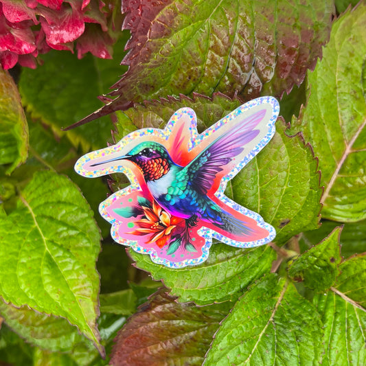 Hummingbird Glitter Sticker