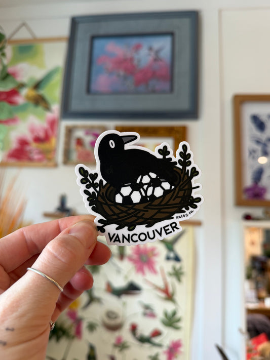 Vancouver Crow Soccer Sticker