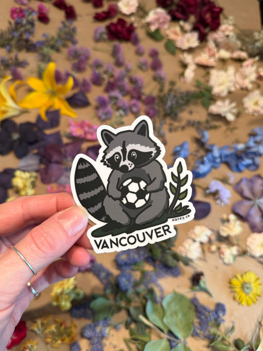 Vancouver Raccoon Soccer Sticker