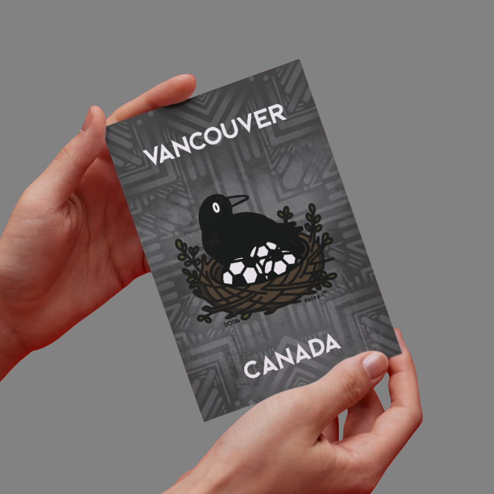 Vancouver Crow Soccer Postcard – 2026 World Cup Edition