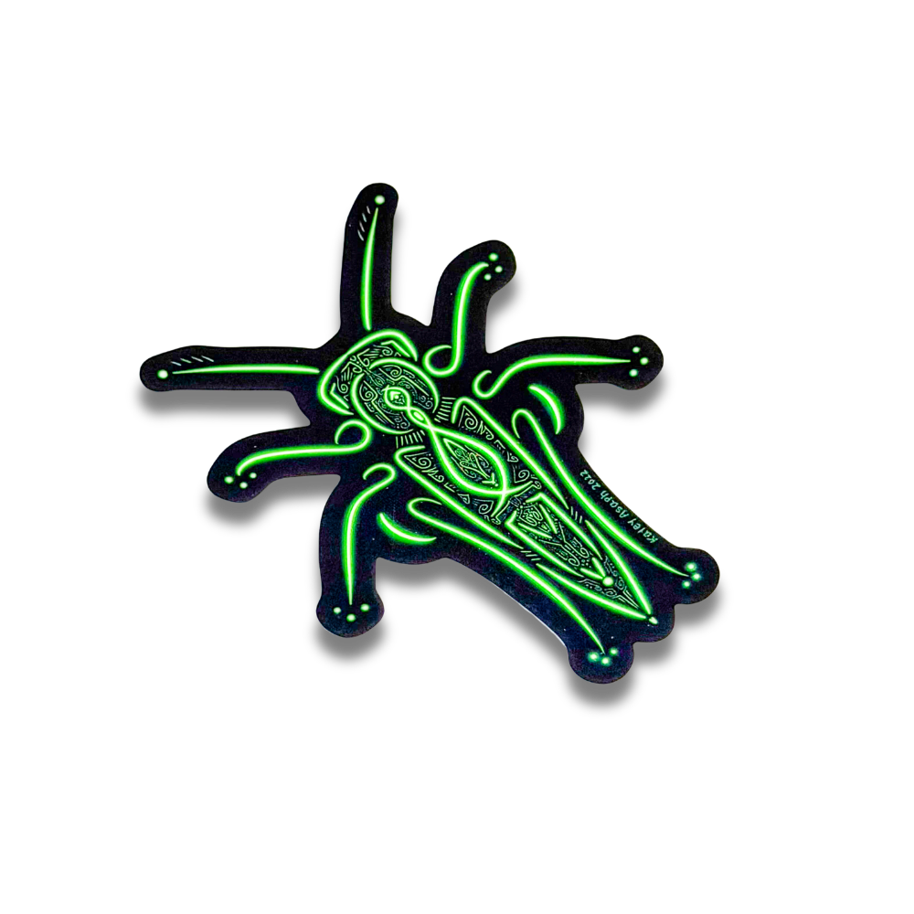 Green Grasshopper Sticker