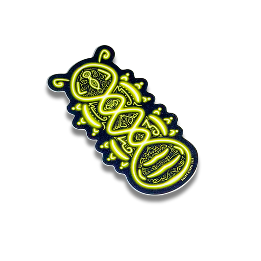 Yellow Green Caterpillar Sticker