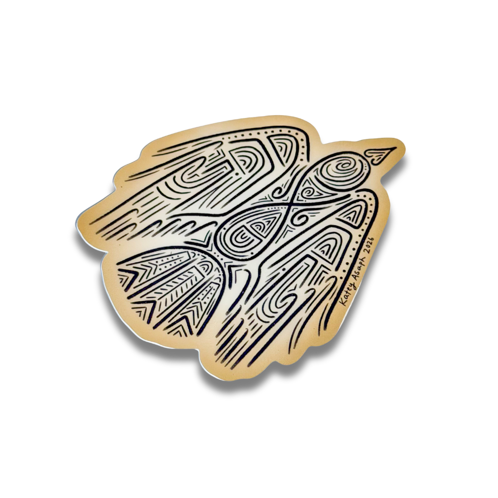 Neo-Tribal Crow Sticker
