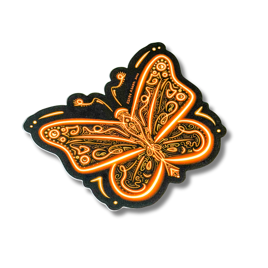 Orange Butterfly Sticker