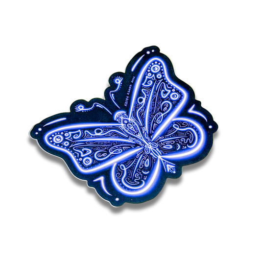 Purple Butterfly Sticker