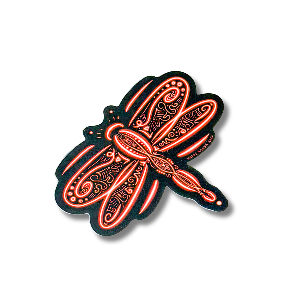 Red Dragonfly Sticker