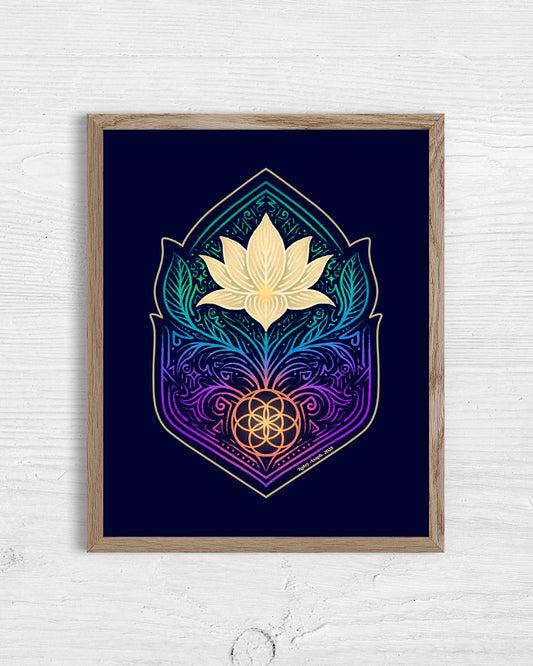 Lotus Seed of Life Print