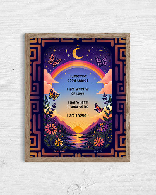 Sunrise Affirmations Print